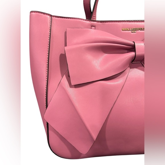 Karl Lagerfeld purple plum Big Bow Shoulder Purse | Karl Lagerfeld Bag - Picture 3 of 14